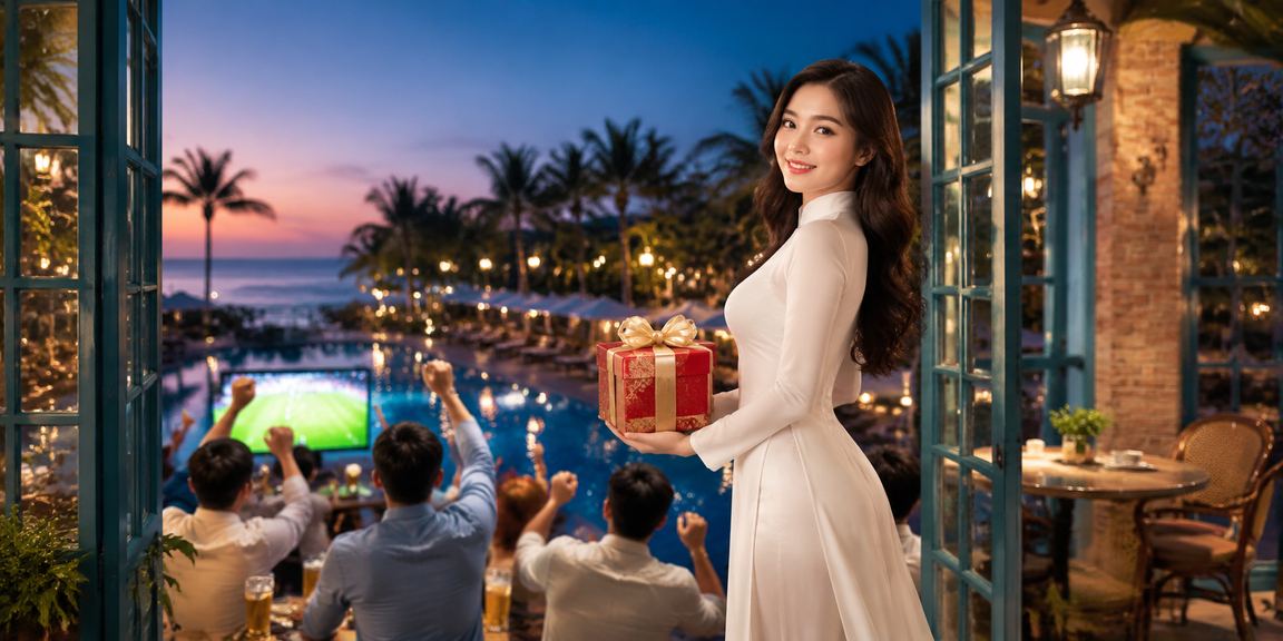 Người phụ nữ mặc áo dài tại Mũi Né kiểm tra tài khoản VIP và giao dịch trên điện thoại